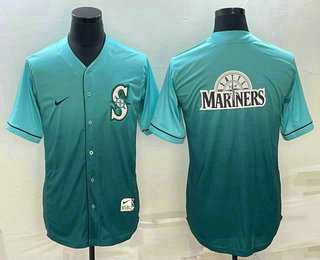 Men%27s Seattle Mariners Big Logo Nike Green Fade Jersey->seattle mariners->MLB Jersey